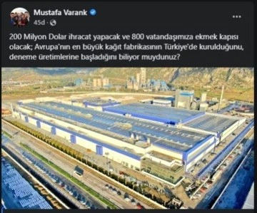 Bakan Varank açıkladı: Aydın'daki tesis deneme üretimine başladı