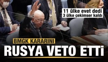 BMGK'da Ukrayna tasarısı! Rusya veto etti! 3 ülke çekimser kaldı