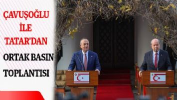 Çavuşoğlu ile Tatar&#039;dan ortak basın toplantısı