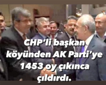 CHP’li başkan köyünden AK Parti’ye 1453 oy çıkınca çıldırdı.