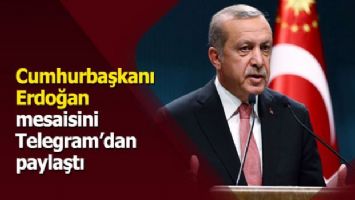 Cumhurbaşkanı Erdoğan mesaisini Telegram&#039;dan paylaştı