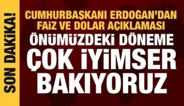 Cumhurbaşkanı Erdoğan'dan faiz ve döviz açıklaması