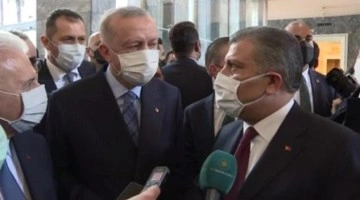 Cumhurbaşkanı Erdoğan'la Bakan Koca'dan kameralar önünde gülümseten zam muhabbeti