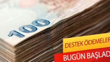 Destek ödemeleri bugün başladı