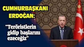 Erdoğan: &quot;Teröristlerin gidip başlarını ezeceğiz&quot;