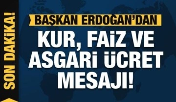 Erdoğan'dan döviz kuru, faiz ve asgari ücret mesajı