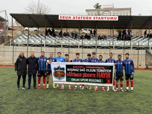 Eruh Spor&rsquo;dan Şiddete Karşı Anlamlı Pankart