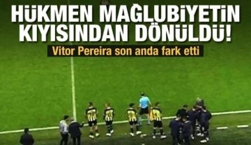 Fenerbahçe derbide hükmen mağlubiyetin kıyısından döndü!