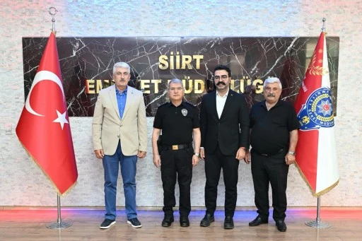 Gazetecilerden Siirt İl Emniyet M&uuml;d&uuml;r&uuml; &Ouml;zdemir'e ziyaret