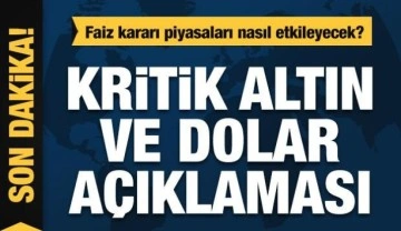 İslam Memiş'ten son dakika dolar ve altın açıklaması! Piyasalarda düşüş başladı