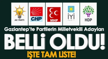 İşte Gaziantep milletvekili adayları tam listesi!