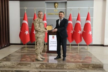 JANDARMA GENEL KOMUTAN YARDIMCISI ORGENERAL ALİ ÇARDAKCI, VALİ HACIBEKTAŞOĞLU’NU ZİYARET ETTİ