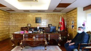 Kahramanmaraş&#039;ta BİK Müdürü Abid Vanlı&#039;dan KSÜ Rektörü Can&#039;a ziyaret