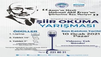Kayseri Büyükşehir&#039;den ödüllü şiir yarışması