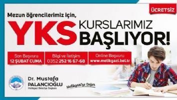 Kayseri Melikgazi&#039;de YKS kursları başlıyor