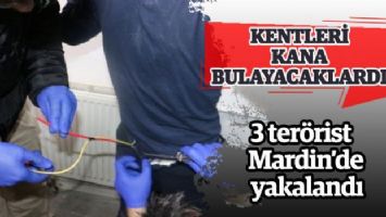 Kentleri kana bulayacaklardı.. 3 terörist Mardin&#039;de yakalandı..