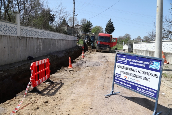 Kocaeli Karakaya'da 60 yıllık içme suyu hattı yenileniyor