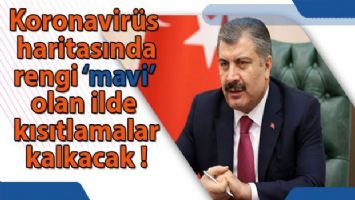 Koronavirüs haritasında rengi &#039;mavi&#039; olan ilde kısıtlamalar kalkacak!