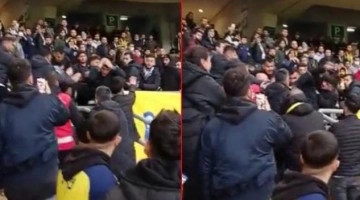 Maç başlamadan taraftarlar birbirine girdi! Fenerbahçe taraftarı Trabzonsporlulara saldırdı
