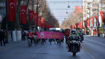 Malatya&#039;da kadınlar pedal çevirdi