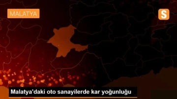 Malatya'daki oto sanayilerde kar yoğunluğu