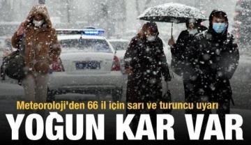 Meteoroloji'den 66 il için sarı ve turuncu kodlu uyarı: Yoğun kar ve fırtına var