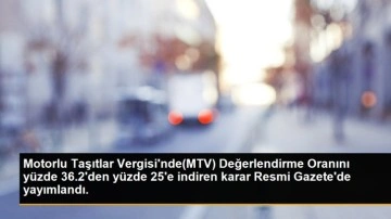 MTV'nin yeniden değerleme oranı Resmi Gazete'de