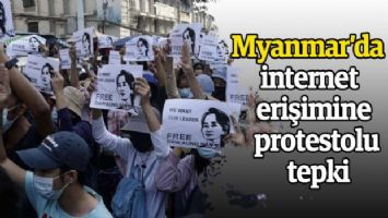 Myanmar&#039;da internet erişimine protestolu tepki