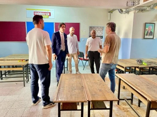 İl Mill&icirc; Eğitim M&uuml;d&uuml;r&uuml; Saz&rsquo;dan Alparslan Ortaokulu&rsquo;na İnceleme
