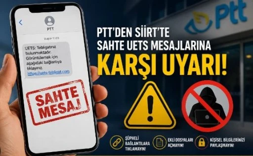 PTT&rsquo;den Sahte Mesaj Dolandırıcılığı Uyarısı