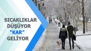 Sıcaklıklar düşüyor, kar geliyor!