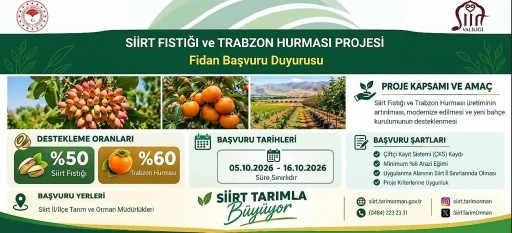 Siirt fıstığı ve hurma &uuml;reticilerine destek