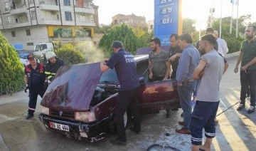Siirt'te Benzin İstasyonunda Araç Alev Aldı!
