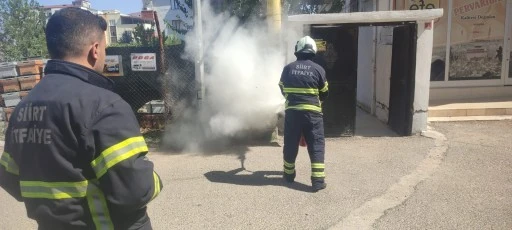 Siirt&rsquo;te Elektrik Trafosunda Yangın &Ccedil;ıktı