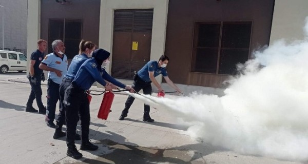 Siirt'te emniyet personellerine yönelik yangın tatbikatı yapıldı
