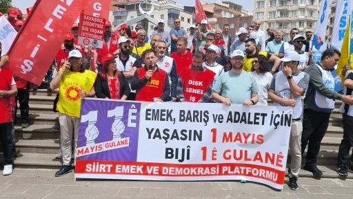 Siirt'te İşçiler 1 Mayıs Emek ve Dayanışma Gününü Kutladı