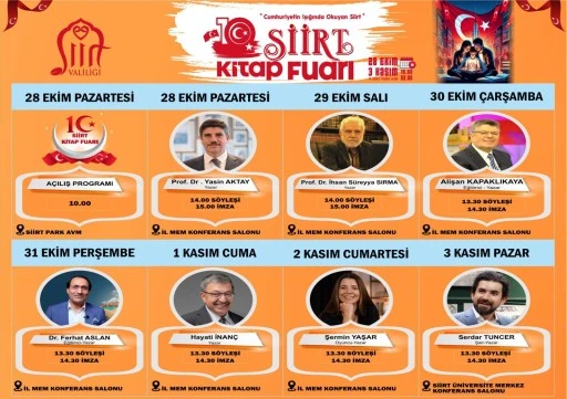 Siirt’te Kitap Rüzgarı: 10. Geleneksel Fuar, 28 Ekim’de Açılıyor!