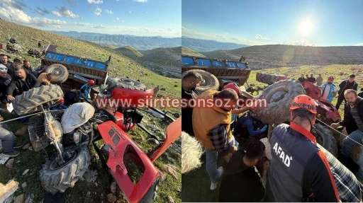 Siirt&rsquo;te Trakt&ouml;r Devrildi: 2 Kişi Hayatını Kaybetti, 1 Ağır Yaralı