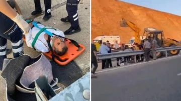 Siirt-Tillo Karayolunda Kepçe Kazası: Sürücü Hastaneye Kaldırıldı