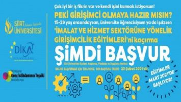 Siirt Üniversitesi uygulamalı girişimcilik eğitimlerine başladı