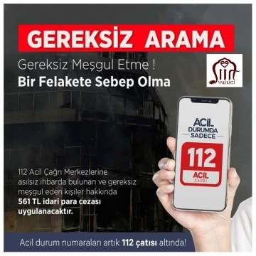 Siirt Valiliği 112’yi Gereksiz Aramalara Dikkat Çekti