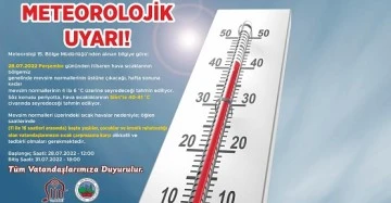 Siirt Valiliğinden Sıcaklık Uyarısı: 40-42 Dereceyi Gösterecek