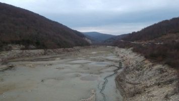 Sinop&#039;un içme suyu barajında korkutan görüntü