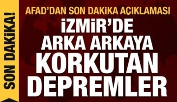 Son dakika haberi! İzmir'de arka arkaya korkutan depremler, AFAD'dan açıklama