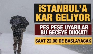 Son dakika: İstanbul'da kar yağışı bu gece 22.00'den itibaren etkisini gösterecek