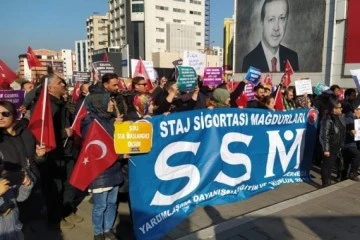 Staj mağdurları Bursa'yı salladı