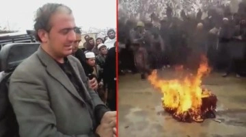 Taliban'ın müzik aletini ateşe verdiği yerel müzisyen gözyaşlarına hakim olamadı