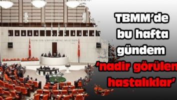 TBMM&#039;de bu hafta gündem &#039;nadir görülen hastalıklar&#039;