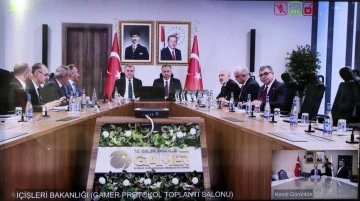Vali Kızılkaya, Bakan Ali Yerlikaya ve Osman Aşkın Bak İle Video Konferans Toplantısına Katıldı