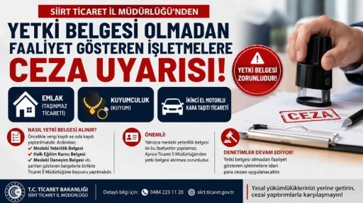 Yetki Belgesi Olmadan Faaliyet G&ouml;sterenlere Ceza Uyarısı